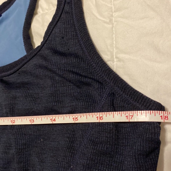 Prana cropped workout top sports bra size large navy blue - Picture 6 of 7